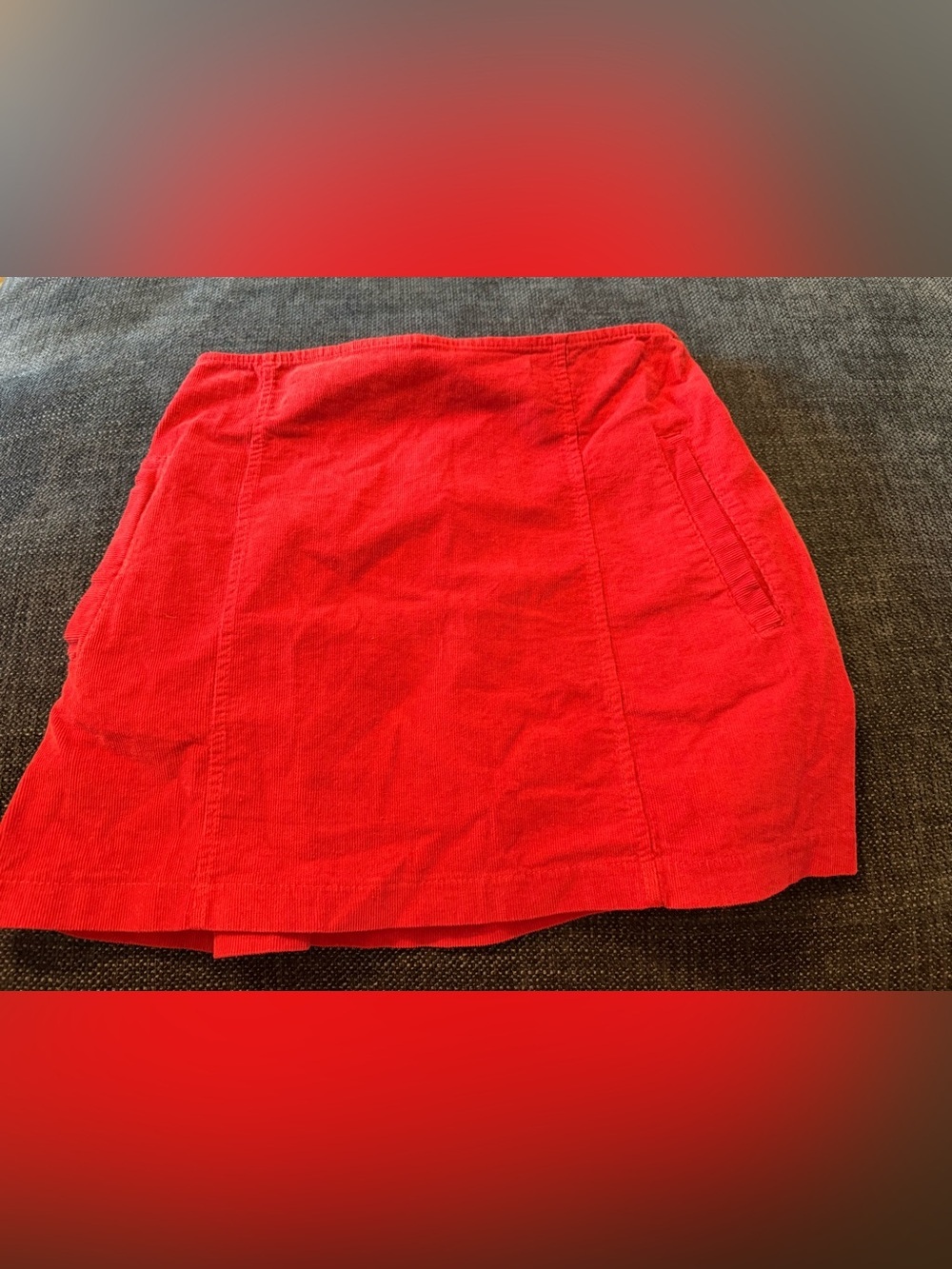 Burnt Orange Mini Skirt - Women's Classic A-Line